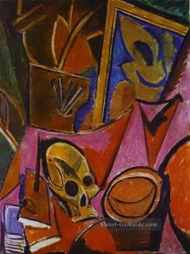  Komposition Kunst - Komposition mit einem Schädel 1908 Kubismus Pablo Picasso